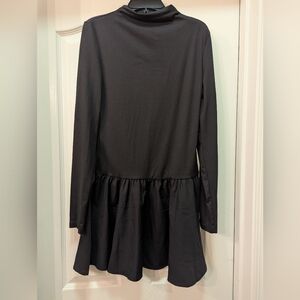 Long Sleeve Simple Black Dress
